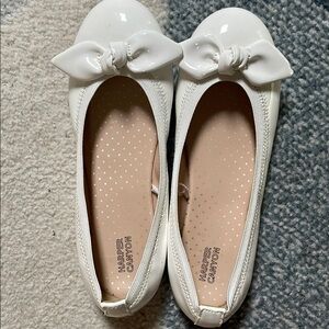 Harper Canyon White Ballet Flats with Bow
